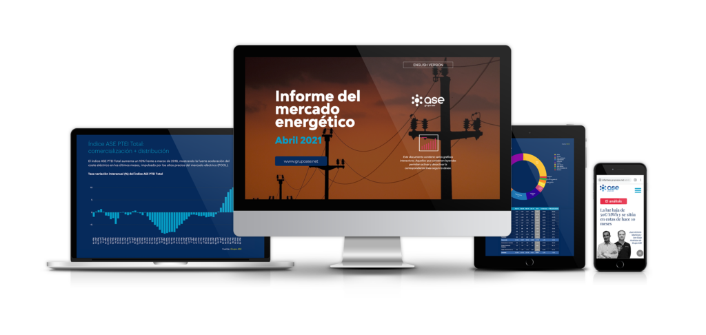 precio luz informe mercado energético grupo ase abril 2021 energía empresas