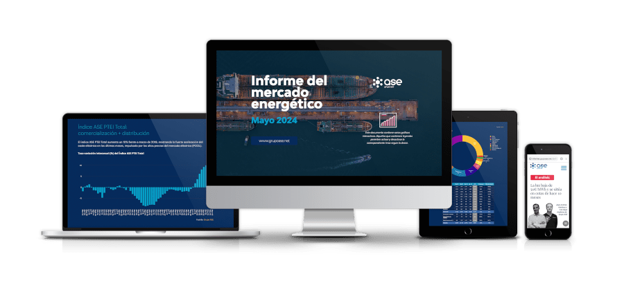 Informe mercado energético Grupo ASE mayo 2024. Precio electricidad luz y gas