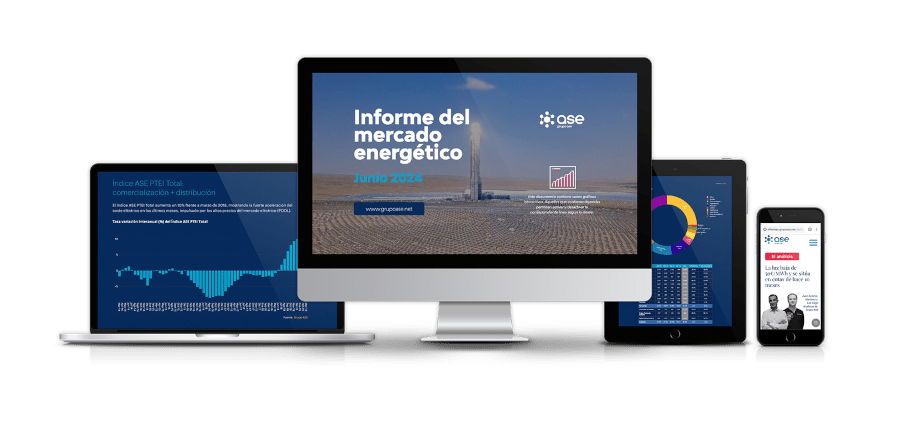 Precio electricidad y gas. Informe del mercado energético de Grupo ASE.