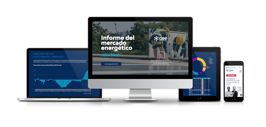 Informe mercado energético julio Grupo ASE. Precio luz, gas y materias primas